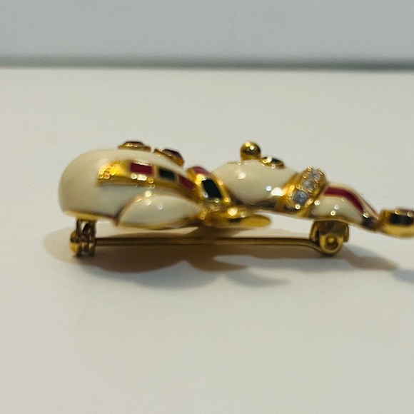 Franklin Mint Kenneth Jay Lane Vintage Swarovski Crystal Snowman Brooch Pin - Picture 5 of 9